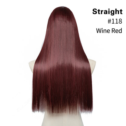 U-shaped set for long straight hair