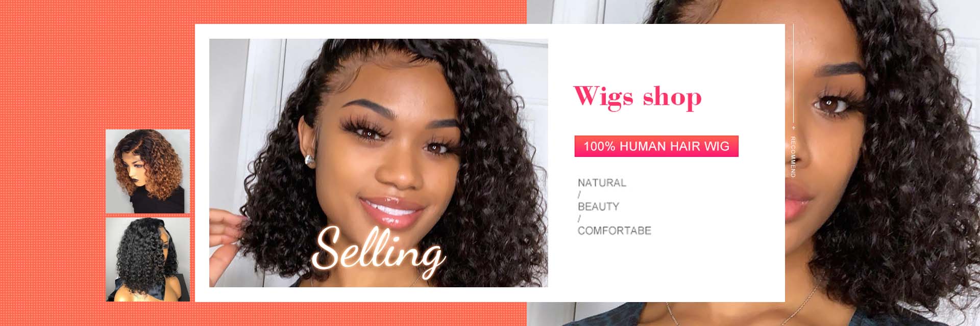 Wigs shop，Wigs store banner