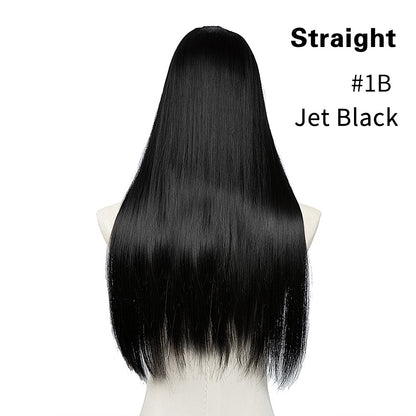 U-shaped set for long straight hair