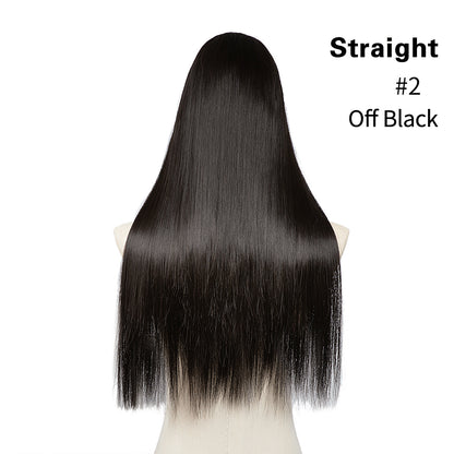 U-shaped set for long straight hair