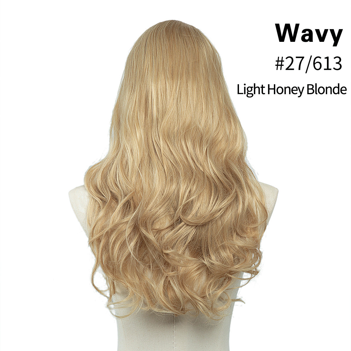 Fluffy natural long curly hair U-shaped half head cover invisible wig piece