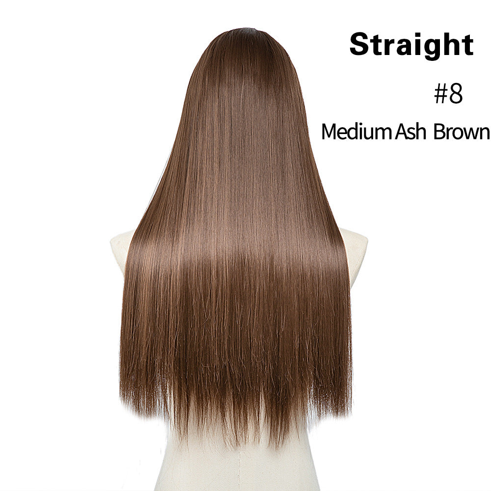 U-shaped set for long straight hair