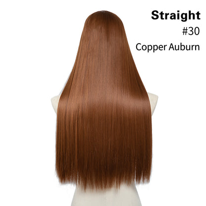 U-shaped set for long straight hair